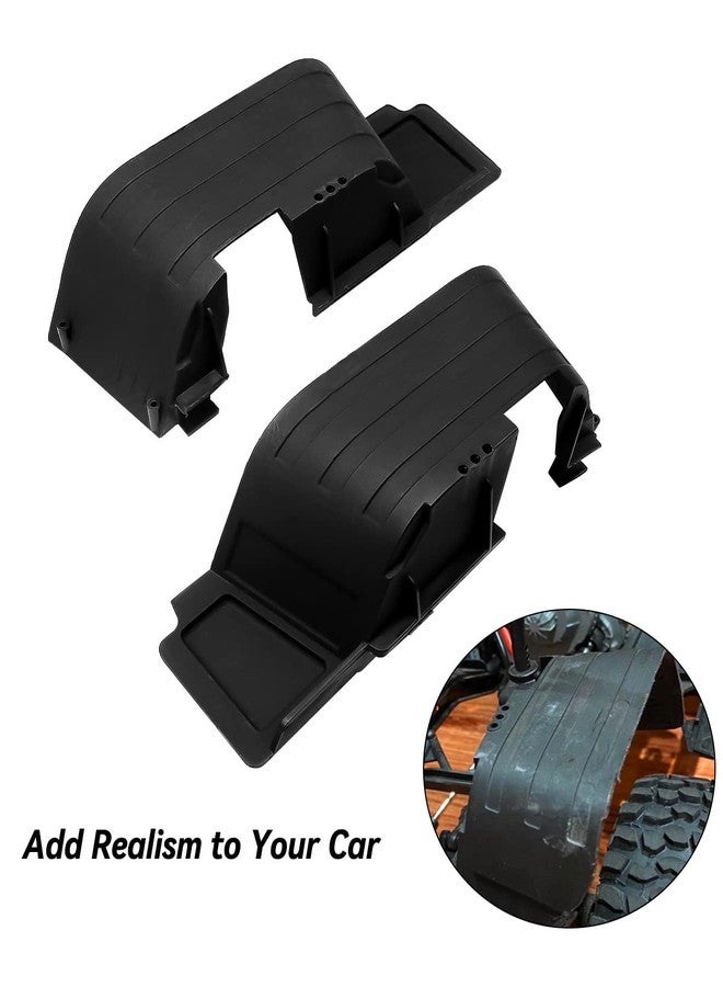QLZOZB Front & Rear Mud Flaps Fender Fit for Axial SCX10 II 90046 90047 1/10 RC Crawler Car Plastic Upgrade Parts Black - Image 4